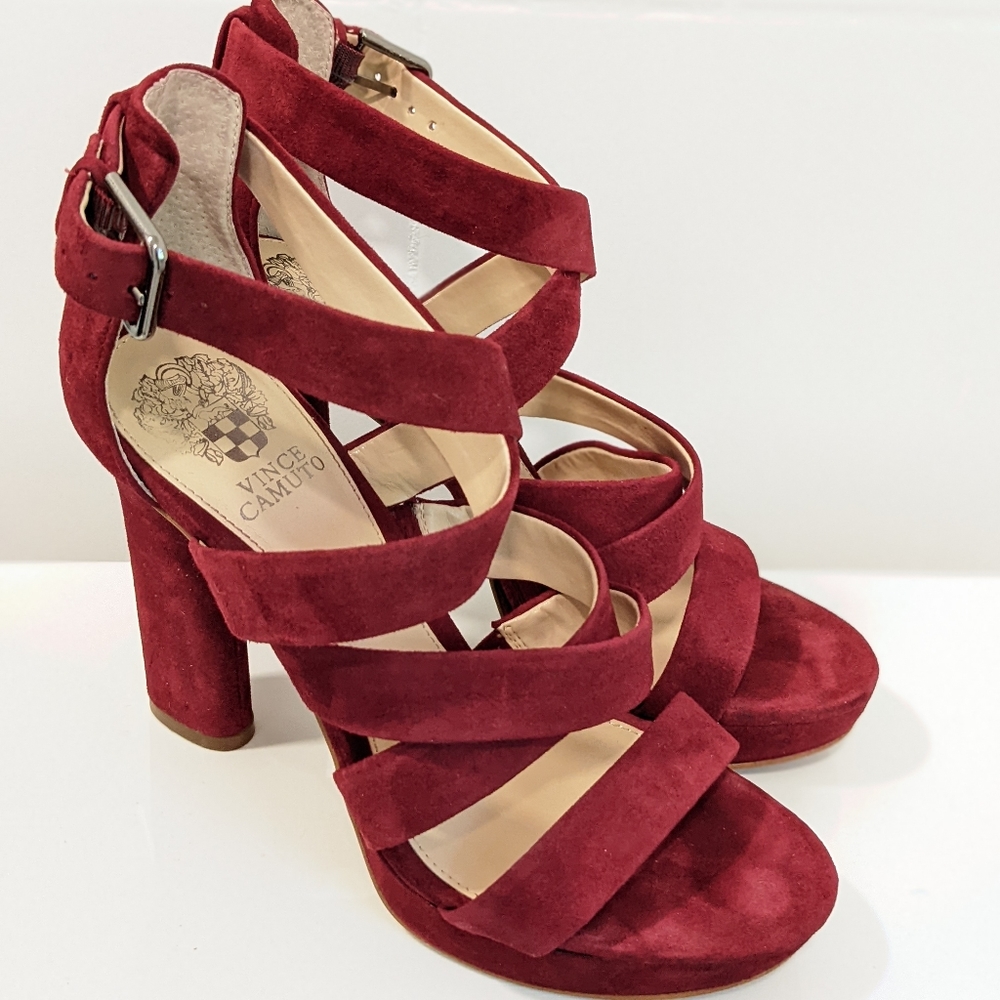 Suede heeled sandals by Vince Camuto - Picture 15 of 15